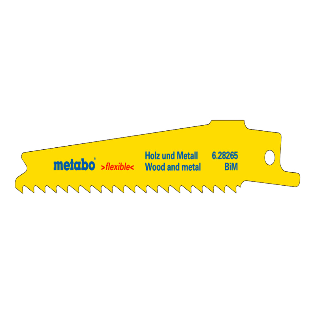 METABO 628265000 5 HOJAS DE SIERRA DE SABLE BIMETAL FLEXIBLE 100MM 6 DIENTES/PULG