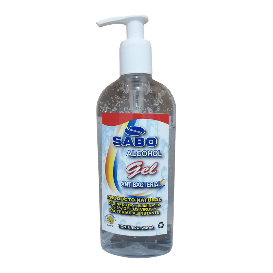 SABO 8-11176-00656-3 ALCOHOL GEL AL 70% ELIMINA 99.9% VIRUS Y BACTERIAS 240 ML 55-0656