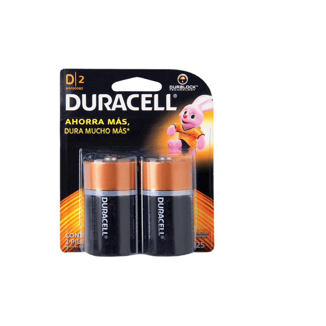 Pilas Duracell Alcalinas D, 2 pzas.