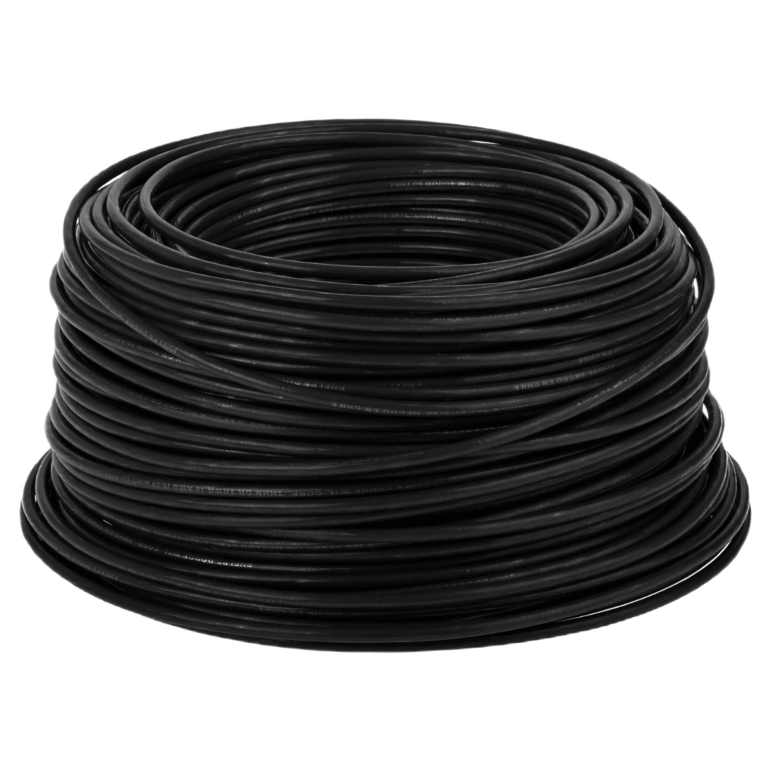 PHELPS DODGE TGP 2X14 (100M) CABLE ELECTRICO COBRE TGP 2X14 AWG NEGRO UL83  1277 ASTM B3, B8 (CAJA 100M)