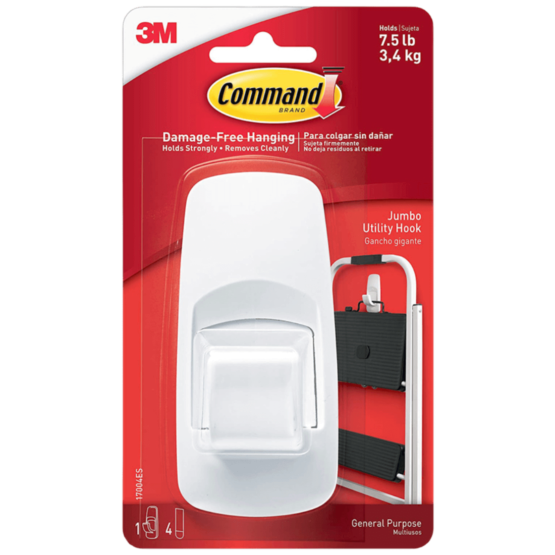 Gancho Adhesivo 3M™ Command® Jumbo, Blanco