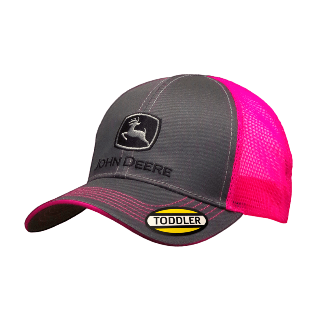 John Deere Gorra Original Rosa y Gris con Malla