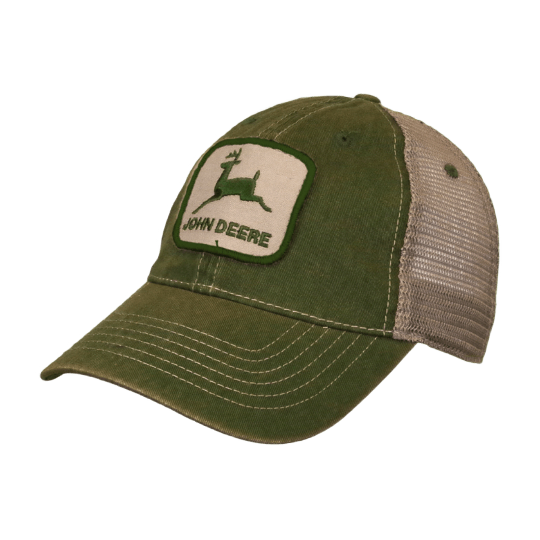 Gorra John Deere diseño verde / beige