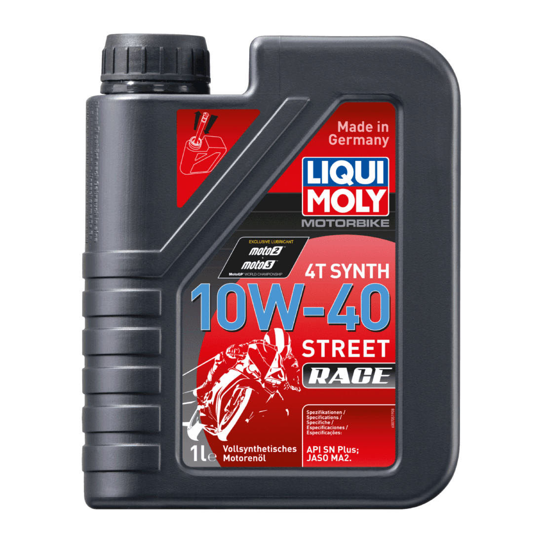 LIQUI MOLY 20753 MOTORBIKE 4T ACEITE ALTO RENDIMIENTO P/ MOTORES 4 TIEMPOS  DE MOTOCICLETA 10W-40 (1 LITRO)