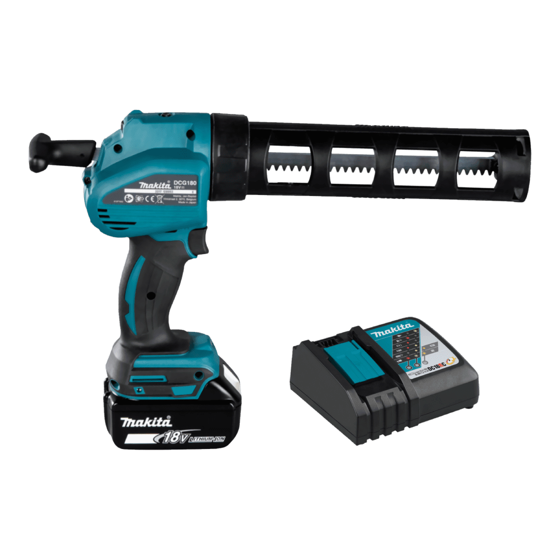 MAKITA DCG180 PISTOLA DE SILICON 18V 5000N + 1 BATERIA LITIO-ION 5AH+  CARGADOR DC18RC