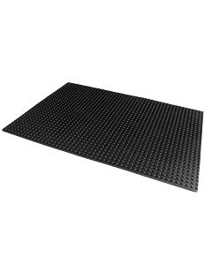 Rhino Mats 3 -ft x 15 -ft x 1/2 -in Black Rectangular Indoor or Outdoor Utility Mat Rubber | KCT315