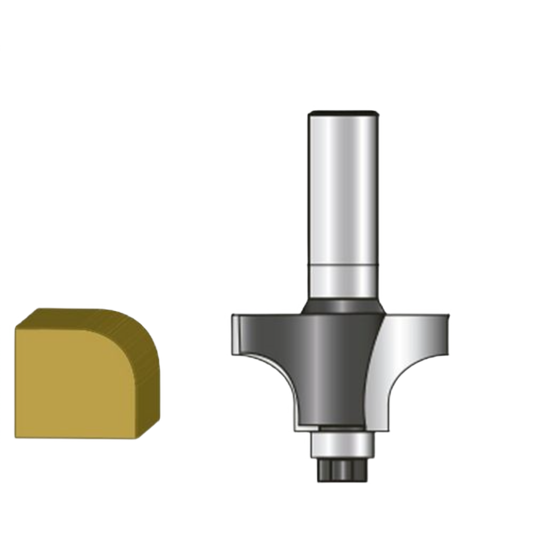 MAKITA (D-02222 OLD) FRESA REDONDEAR ESQUINAS MADERA, CARBURO TUNGSTEN0 R1/2'',ESP1/4'',LARGO 2-1/4'' (D-49812 NEW)