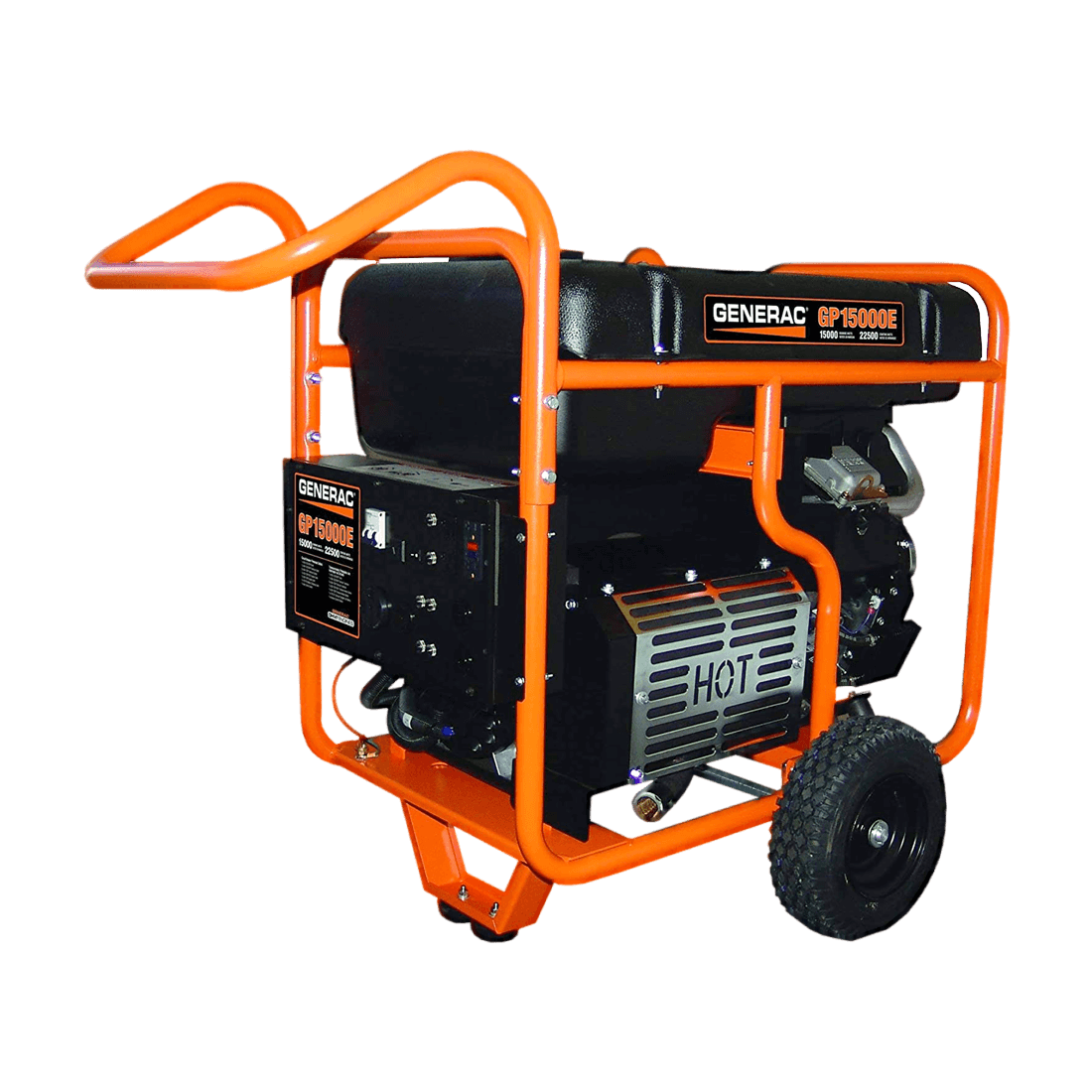 GENERAC GP15000E GENERADOR PORTATIL CON RUEDAS 15KW 120/240V MOTOR GASOLINA GENERAC 5734 16 GAL.
