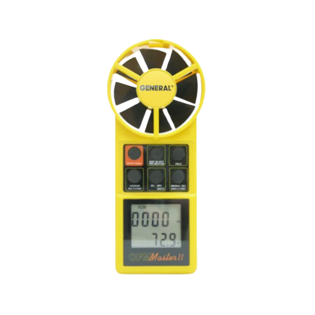 GENERAL DCFM8906 MEDIDOR DIGITAL DE FLUJO DE AIRE  LCD PANTALLA CFM TEMPERATURA EN F° Y C° 