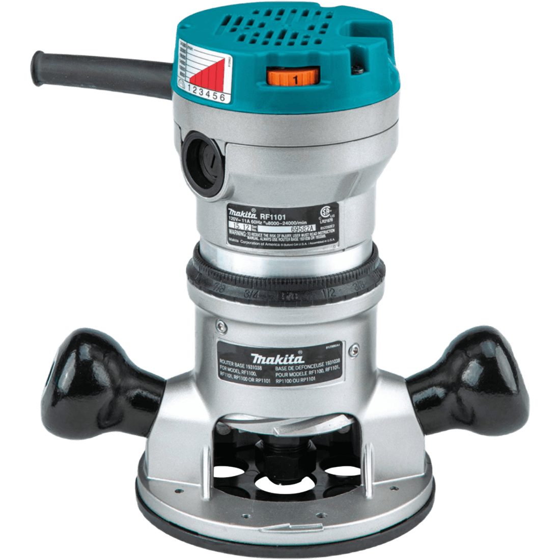 MAKITA RF1101 ROUTER ESPIGA 1/2'' (12MM) 1250W 24000RPM 110V