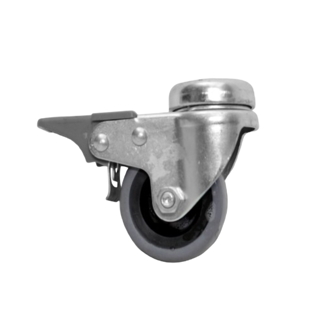 - 33301 RUEDA GIRAT.GOMA GRIS P/PIN C/FRENO 50X22MM