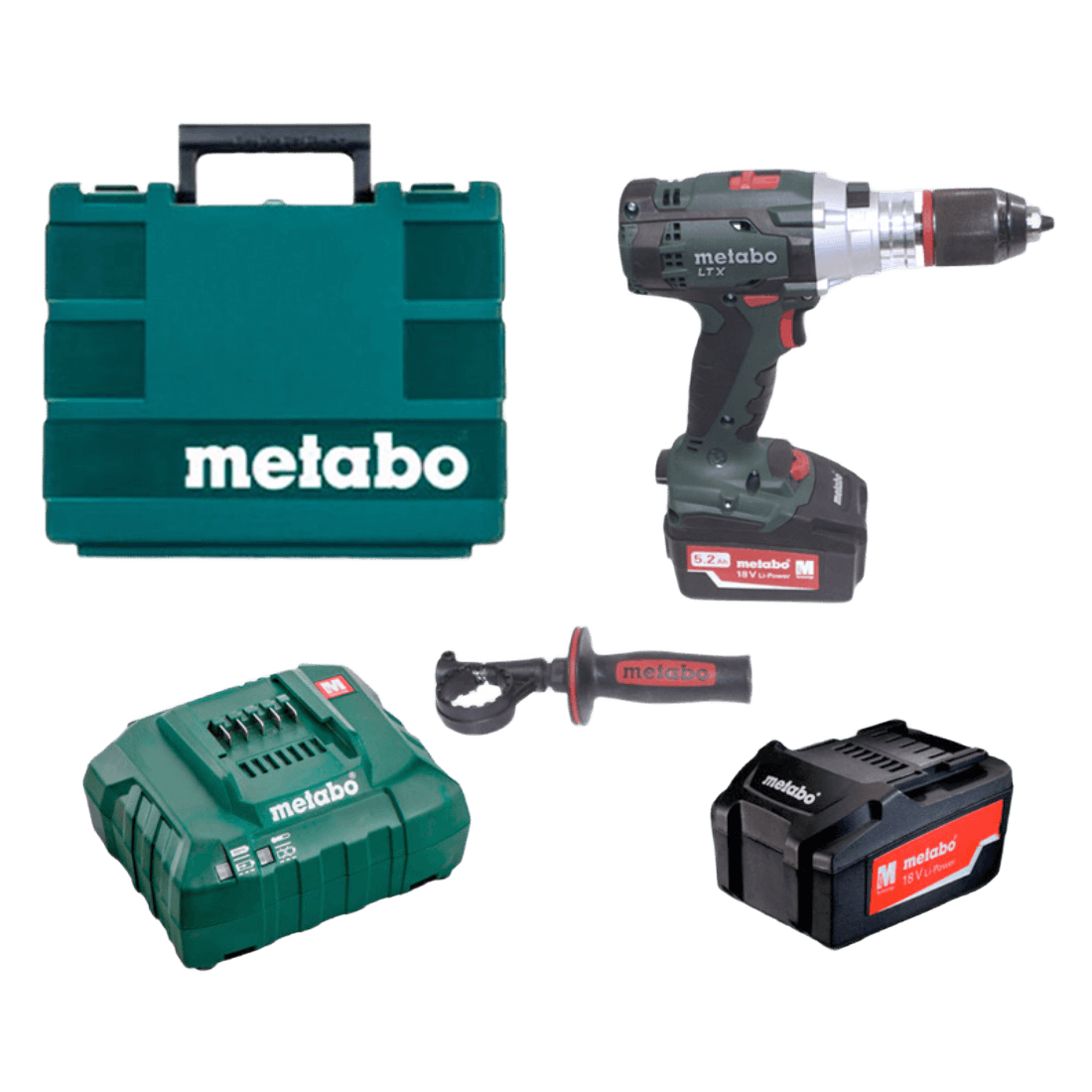 METABO SB 18 LTX TALADRO PERCUSIÓN 18V 13MM  (1/2'') C/CARGADOR+ 2 BATERÍAS 5.2AMP 602192520