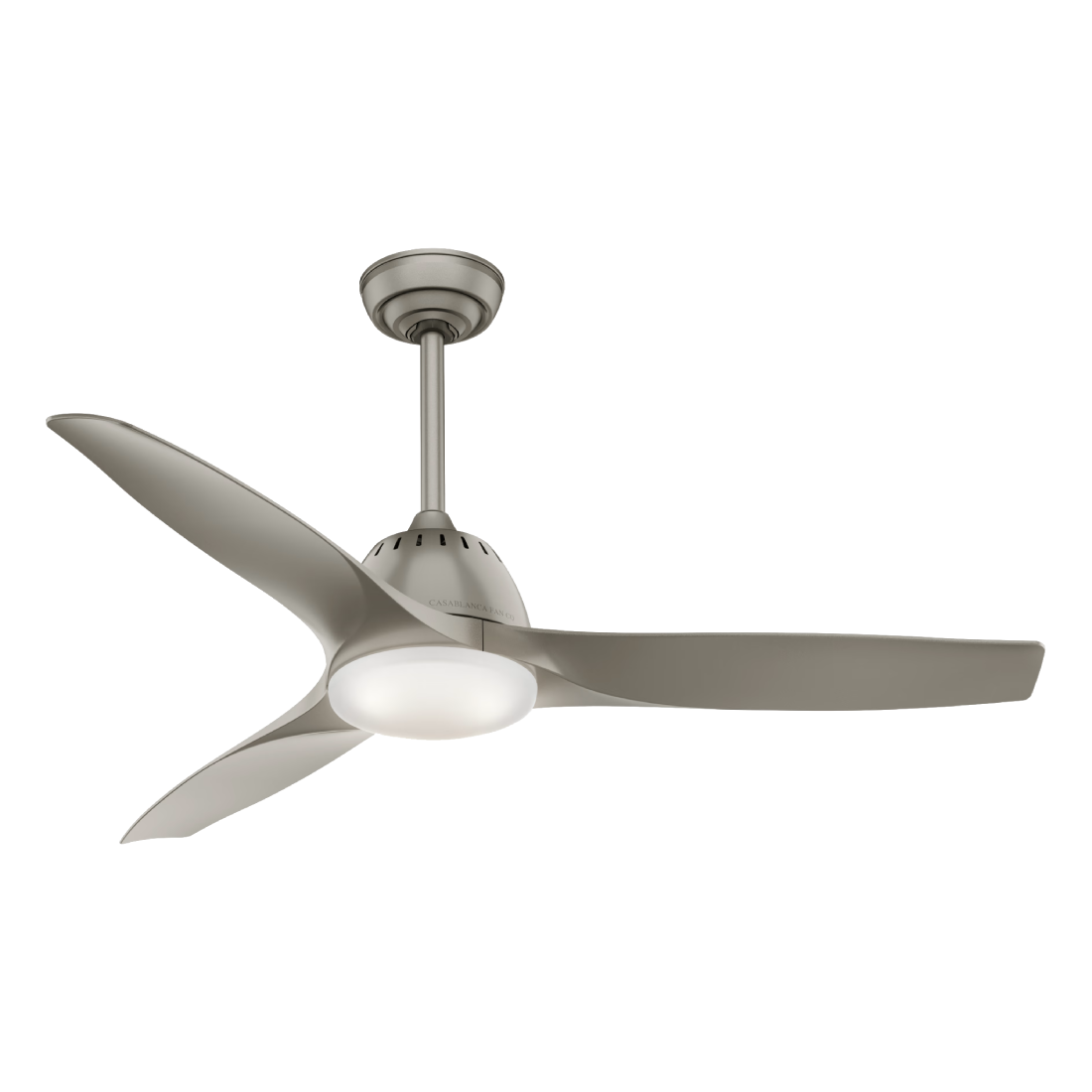 HUNTER 59152 VENTILADOR RESIDENCIAL WISP PARA TECHO CON LUZ LED 1520LM 3 ASPAS DIAMETRO 1.3M 39W 110V GRIS